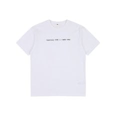 유니)트로피칼 레터링 쿨PQ 반팔 티셔츠 AO2WTS447-WH