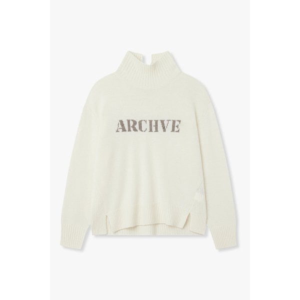 [부산점] 보브)) 레터링 디테일 하이넥 니트 풀오버 (7126150100)