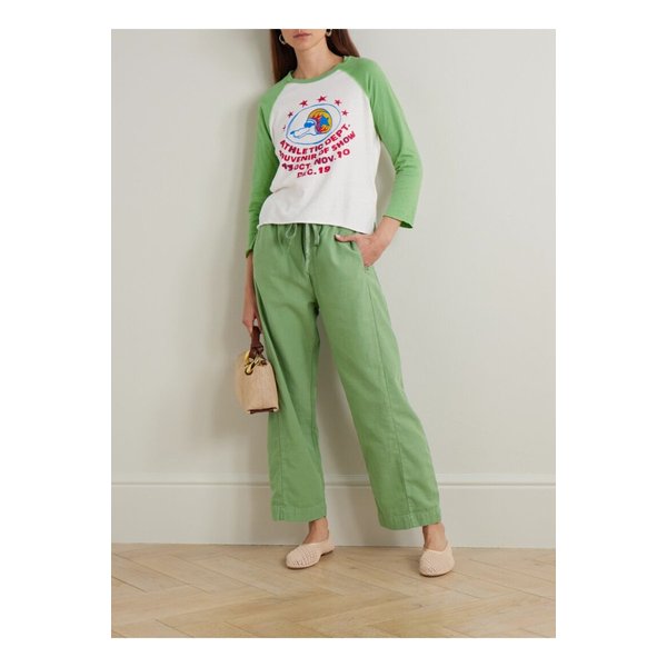 더 드로운 하프 파이프 코튼 캔버스 배럴 팬츠 그린 1647597358006972