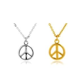 고품질 16KGP 큐트 평화 목걸이 (W255799)