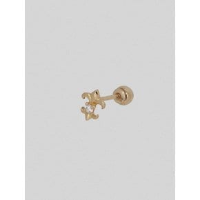 14k anchor cubic piercing earrings