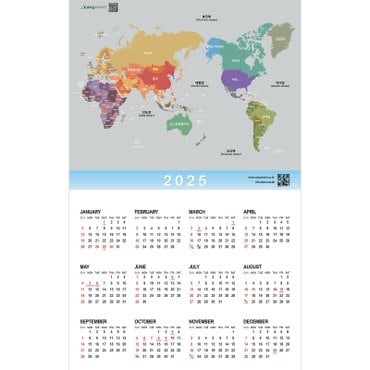 애니시트 패브릭 스티커형 한장달력 포스터 캘린더 ASCAL-2025