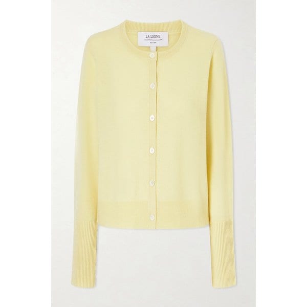 라 리뉴 솔리드 린 라인 캐시미어 가디건 46376663163013203