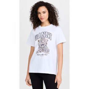 4967637 GANNI Basic Jersey Leopard Relaxed T-Shirt