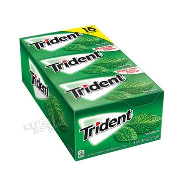  트리던트 스피아민트 슈가프리 껌 14개입X15박스 TRIDENT SPEARMINT SUGAR-FREE GUM