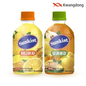 (G) 광동 썬키스트 허니유자 280ml x 12개 + 모과생강 280ml x 12개