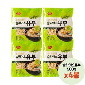 동원 슬라이스유부 국수 우동 고명 500g x 4개 후토마끼