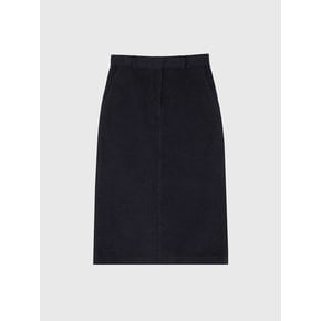 Corduroy Basic Classic Midi Skirt