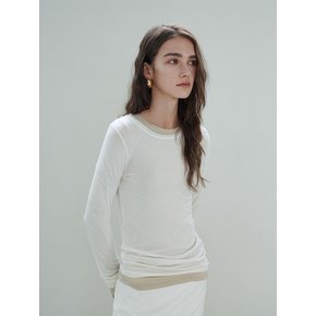 Tencel wool T-Shirt (Ivory)