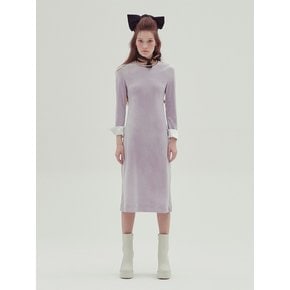 GRACE velvet dress_lavender