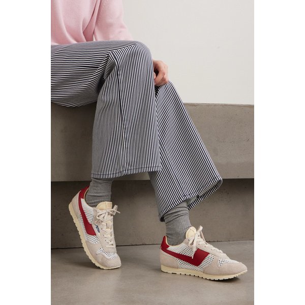 오트리 윈드스핀 브러시드 스웨이드 오픈니트 가죽 스니커즈 46376663162980752