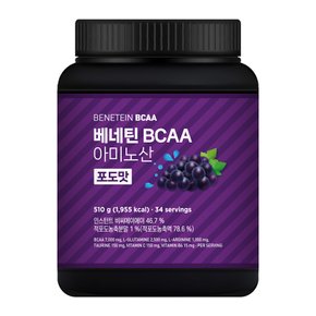 BCAA 필수 아미노산 보충제 포도맛 510g