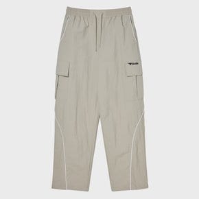 GLOSSY WOVEN PANTS [BEIGE]