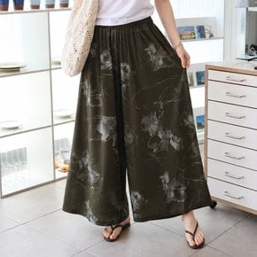 베이븐 시원한 여름 여성 통바지 플라워 나염 밴딩 와이드 휴양지 팬츠 여행룩 바캉스 빅사이즈