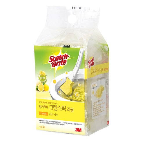 3M 향기톡톡 크린스틱 레몬향 리필팩 5R