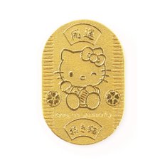 [헬로 키티] Hello Kitty 순금 소판 24금 소판 10g 개운 소판 불어 고양이(39×26㎜) JKBKT 110