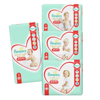 팸퍼스 [프리미엄케어] 3박스 유럽산 팸퍼스 팬티 3~6단계 Pampers 바우처