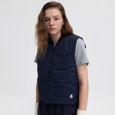 [22FW] PATTERN QUILTED VEST - NAVY