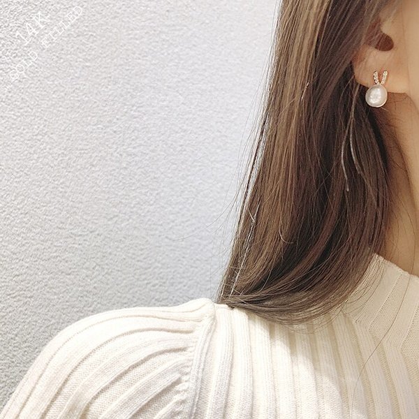 14k G.F 브니모아 진주 귀걸이(8mm) EA2811
