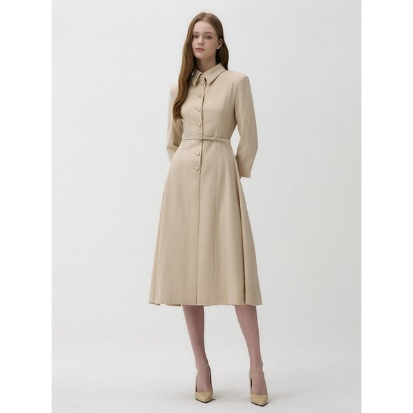 울 플레어 원피스 (2color)