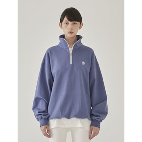 COMFORTABLE BASIC ZIP-UP SHIRT (MIDNIGHT-BLUE)