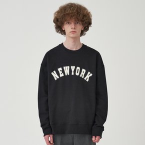 OVERFIT ARCH PRINTING SWEATSHIRT_BLACK