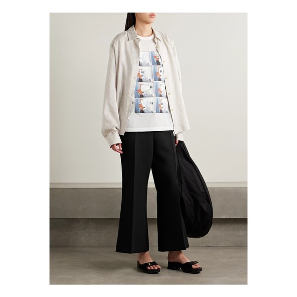 케이트 월터 크레이프 플레어 팬츠 블랙 46376663162859167