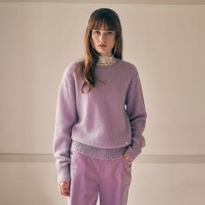 MOHAIR WOOL BLENDED KNIT LAVENDER