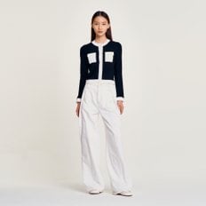 산드로 [25SS 미드시즌세일 30%] 투톤 니트 가디건 SF25S3FRGDN99