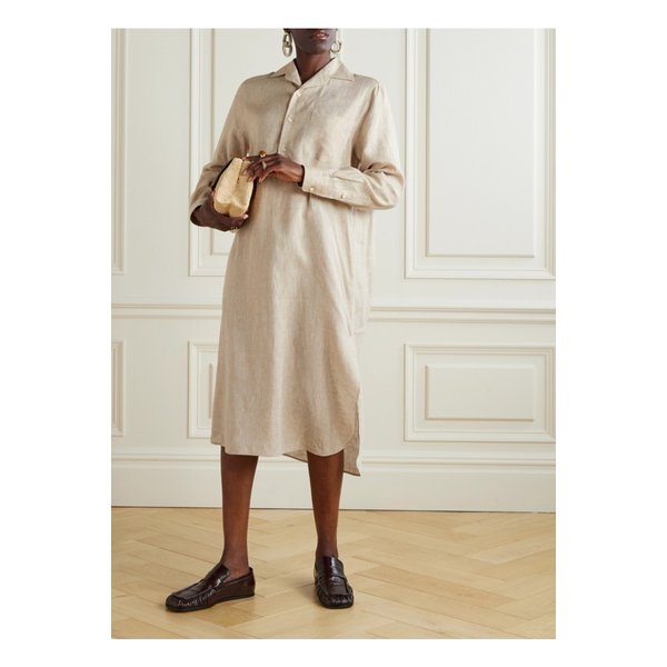 로라 리넨 미디 드레스 베이지 1647597355228795