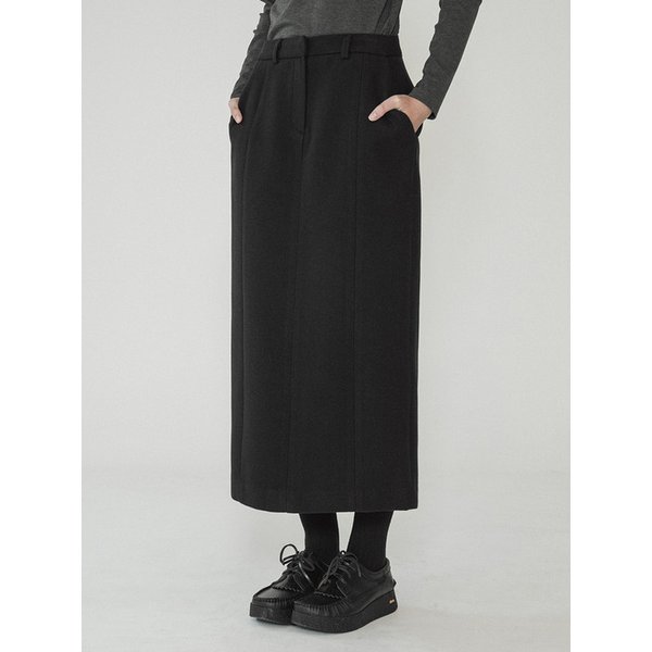 P3266 H라인 스커트_Black