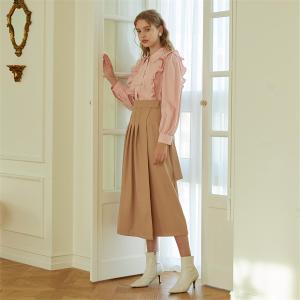 일루스트리스 일루전 [일루스트리스일루전] BEIGE H PLEATS SKIRT