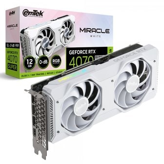  이엠텍 지포스 RTX 4070 SUPER MIRACLE WHITE D6X 12GB