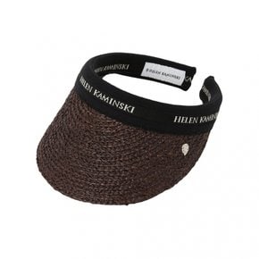 비앙카 8 여성 바이저 HAT52204 CHOCOLATE BLACK LOGO