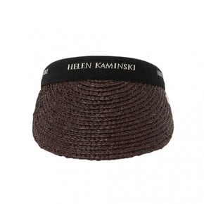 비앙카 8 여성 바이저 HAT52204 CHOCOLATE BLACK LOGO
