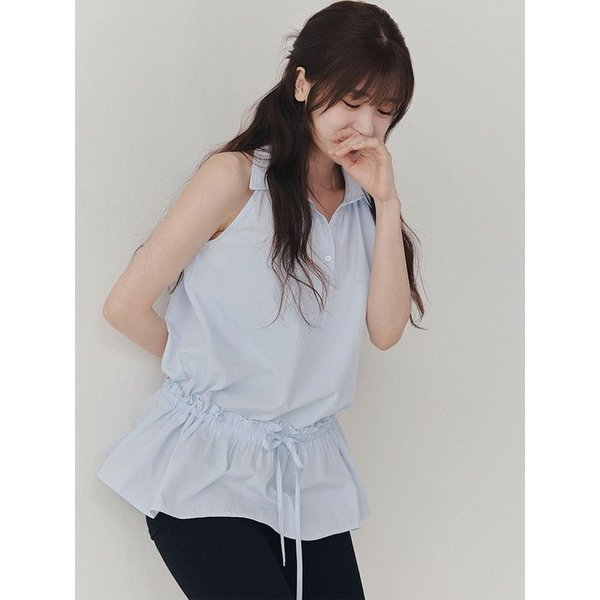 엠킨 카라 플레어 블라우스