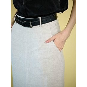 Esther linen twin-belted skirts