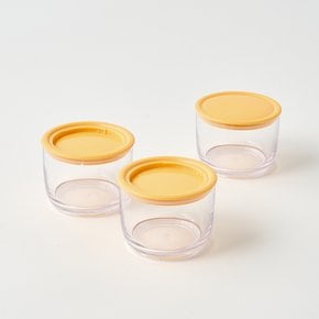 3단 스태킹 다용도 원형용기 990ml