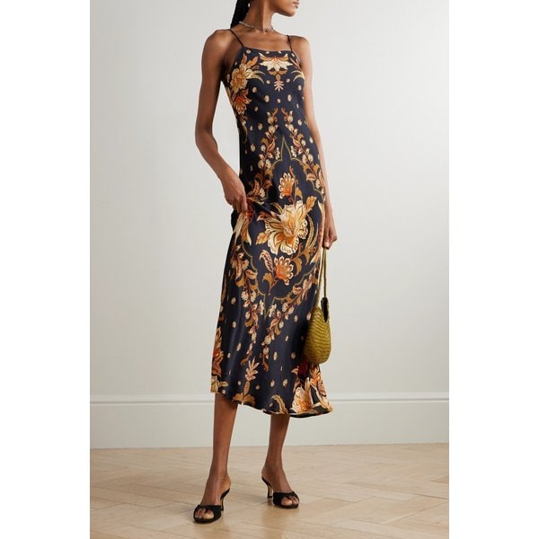 팜리오 페이즐리 프린트 새틴 저지 맥시 원피스 46376663162974253