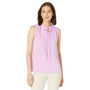 4302585 DKNY Sleeveless Keyhole Tie Blouse