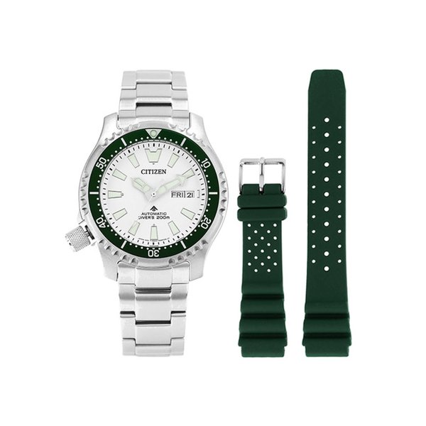 NY0168-64A 프로마스터 마린 다이버 35주년 한정판 추가 스트랩 세트 남성 메탈시계