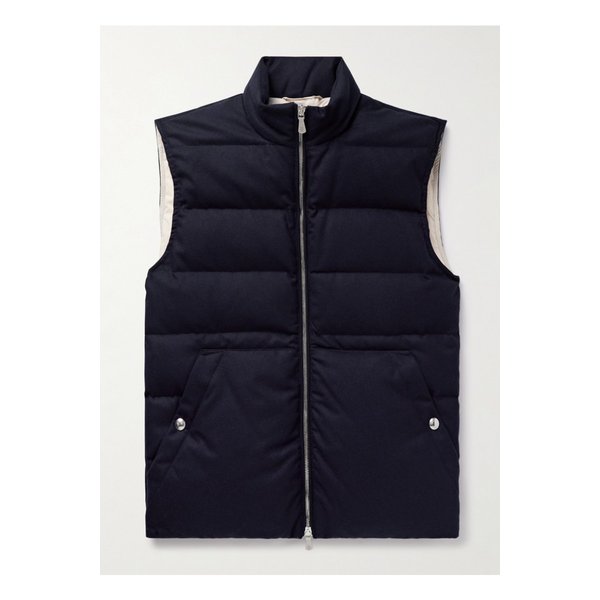 퀼팅 울 다운 질레 블루 46376663162880327