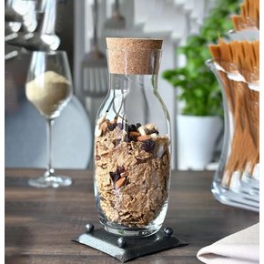 물병 퓨어 1L 투명유리 통 다용도 밀폐보관병 카라페 크리스탈