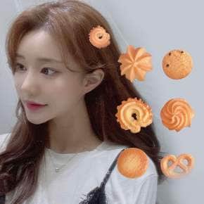 달콤한 쿠키 집게핀 머리핀