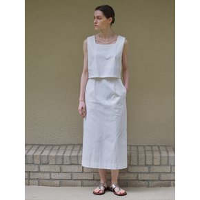 COTTON SLEEVELESS TOP (IVORY)