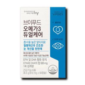 기타 한국야쿠르트 오메가3 브이푸드 듀얼케어 610mg 60캡슐 1개월분