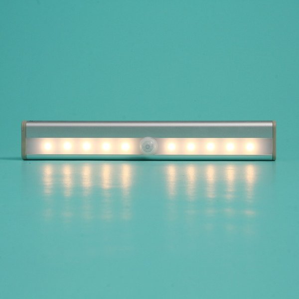 동작감지 슬림 LED 무선 센서등(웜색) (10구)