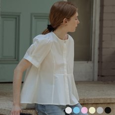 Pearl point flare blouse[6color]