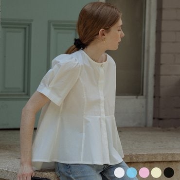 틸아이다이 Pearl point flare blouse[5color]
