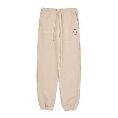 A LOGO EMBLEM PATCH SWEAT PANTS BEIGE-A컬러패치